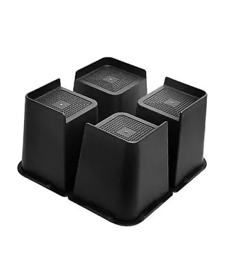  Bed Risers 4 Pack 8 Inch Heavy Duty Furniture Risers 8Inch Black-square • $44.80