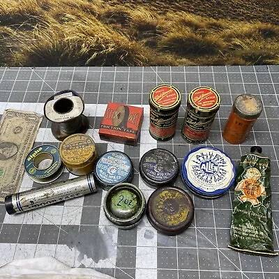 Vtg Solder Tin Lot Allen Burnley Crescent Western Electric Alpha Clover Zenith • $75