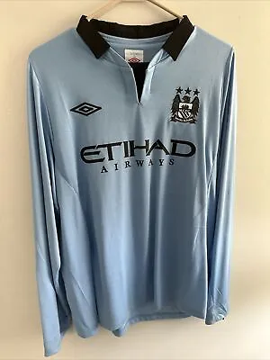 Manchester City Jersey Long Sleeve (Home - 2012) • $60