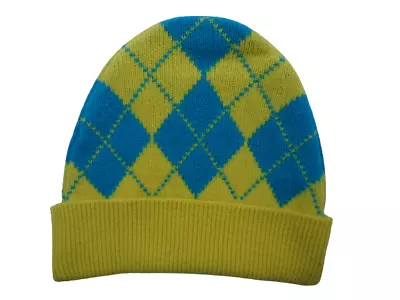 New Pringle Beanie Diamond Pattern Hat With Tag Small S Casuals Golf 80s • £10.99