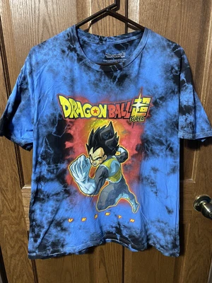 $9.99 • Buy Dragon Ball Z Super DBZ Vegeta Men’s Graphic T-Shirt Large Acid Wash G1