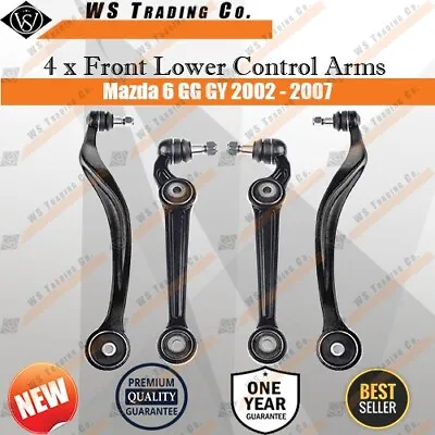 4 X Front Lower Left & Right Control Arm With Ball Joint For Mazda 6 GG GY 02-07 • $155