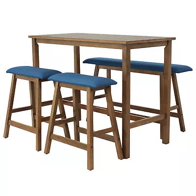 Arnold 4-Piece Wooden Counter-Height Dining Set - Weathered Oak By Sunnydaze • $359