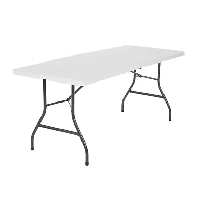 Cosco 6Foot Folding Table In White Speckle Moisture Proof Top Weather Resistance • $52.99