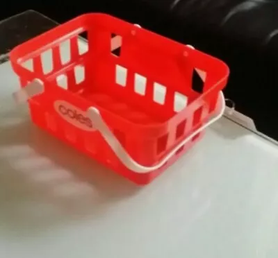 COLES Little Shop 12 Red .mini Toy Basket X1 • $10