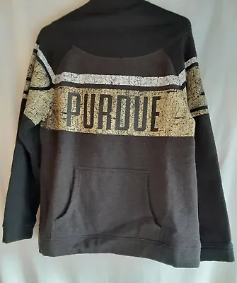 Purdue Boilermakers NCAA Pullover Hoodie Large Funnel Neck Fleece Lined • $24.99