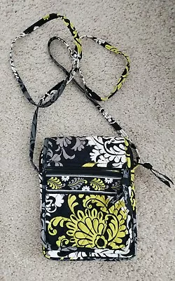 Vera Bradley Baroque Mini Hipster Purse Crossbody Shoulder Bag Quilt Green Black • $14.99