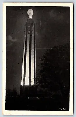 Postcard NJ Metuchen Night View Inventor Thomas Edison Tower Laboratory Light B8 • $8.97