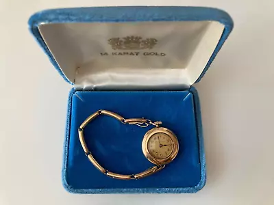 Vtg Women's Hallmark Swiss Gold Tone Watch 15 Jewels E. Blancpain Fils Art Deco • $178
