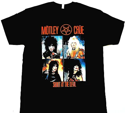 MOTLEY CRUE T-shirt Classic Rock Heavy Metal Tee Men's Black New • $17.99