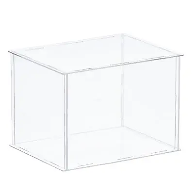 Clear Display Case Acrylic Assemble Box 30x25x25cm For Collectibles Crafts • £19.14