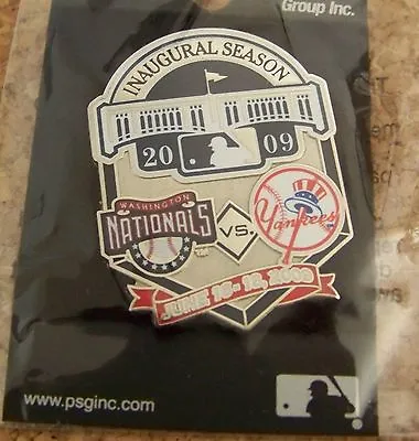 2009 Yankee Stadium 1st Ever Game Nationals Yankees Pin • $15