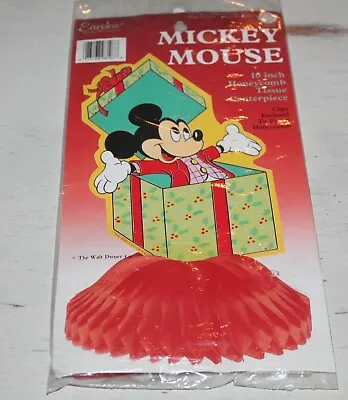 Disney's Mickey Mouse Christmas Honeycomb Tissue Paper Centerpiece - Vintage  • $5.95