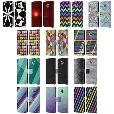 Official Pldesign Geometric Leather Book Wallet Case Cover For Motorola Phones • $22.95