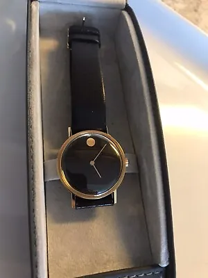 Anniversary Movado Museum Watch Black/gold Numbered # 0701 Out Of 1919 • $3847.77