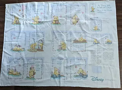 Disney Winnie The Pooh Two-Ish Kind Of Day Soft Book Fabric Panel Storybook • $14.99