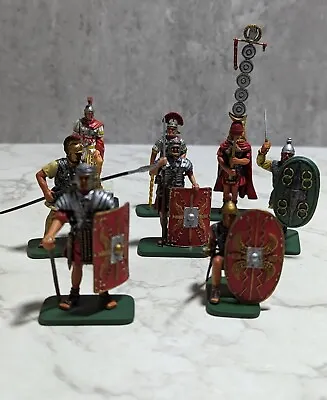 11 X Handpainted 54mm Roman Soldiers In Various Poses • £275