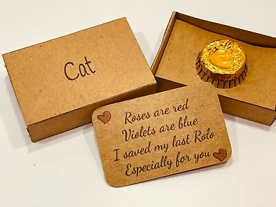 £4.99 • Buy My Last Rolo In Personalised Gift Box With Message And Poem, Romantic Gift