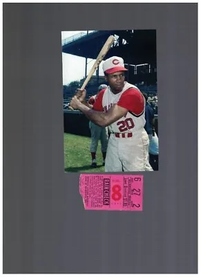 August 8th 1957 Reds Vs. Milwaukee Braves Ticket Stub Frank Robinson 3 Hits HR • $35