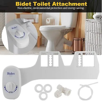 Bathroom Wash Toilet Attachment Hygiene Water Washing Dual Nozzle Bidet Sprayer • $57.49