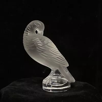 Lalique Frosted Glass Figurine TOURTERELLE PREENING TURTLE DOVE Bird #2 L1 • £33.74