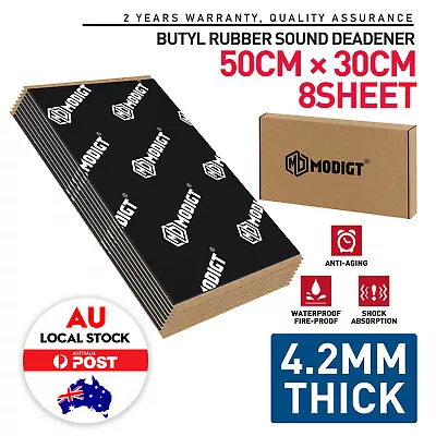 50 X 30cm  Butyl  Sound Deadener Sound Proofing Truck Vibration Mat  For HOLDEN • $53.53