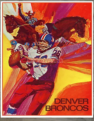 $5.59 • Buy Vintage Color NFL Denver Broncos Poster Reprint  Color 8 X 10 Photo Picture