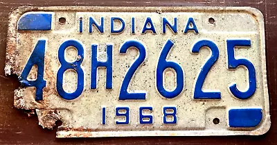 Vintage Indiana 1968 Automobile License Plate • $5