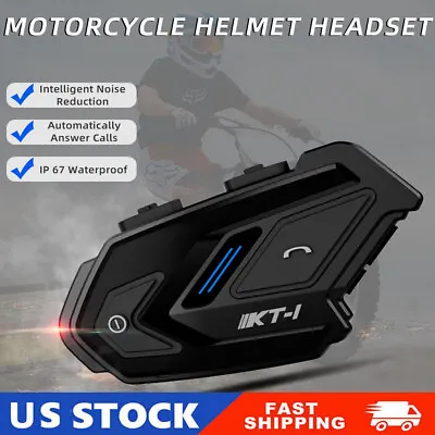 Wireless Bluetooth Headset Motorcycle Helmet Noise Reduction Earphone Soft Mic • $32.97