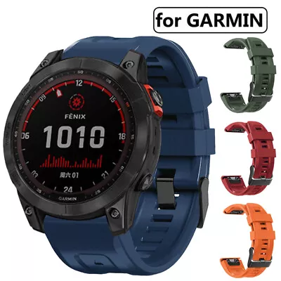 Silicone Strap Watch Band For Garmin Fenix 7 7X 6 6X Pro 5 5X Plus Epix Pro S70 • $4.99