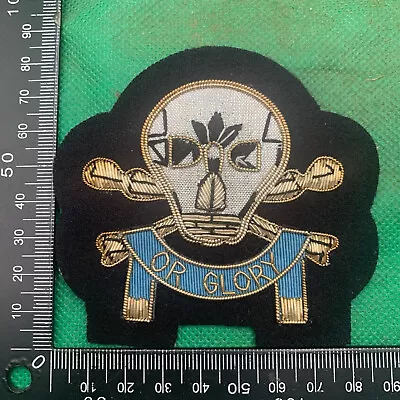 British Army Bullion Embroidered Blazer Badge - 17th/21st Lancers Death Or Glory • £9.99