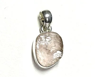 Natural Morganite Rough 925 Sterling Silver Pendant Jewelry JY456 • $14.99