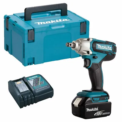 Makita DTW190Z 18V Impact Wrench With 1 X 5.0Ah Battery Charger & Type 3 Case • £238