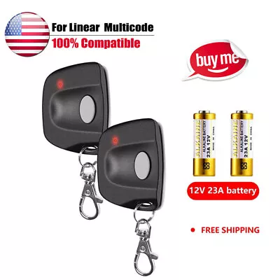 1/2x 10 Dip Switch Linear Multicode 3089Garage Door Remote Mini Keychain 300MHZ • $22.96