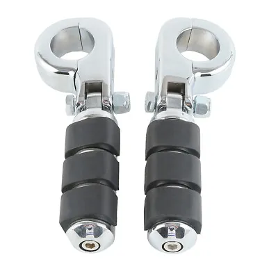 1 1/4  Engine Guard Highway Foot Pegs Mount Fit For Harley Touring Glide Chrome • $38.50