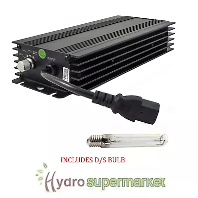 £54.95 • Buy Lumii Black 600w Digital Dimmable Ballast & Bulb Grow Light Hydroponics - 3
