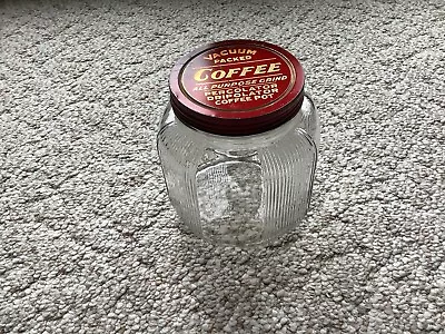 Vintage Owens-Illinois 8-panel Ribbed Hoosier Style Glass Jar • $15