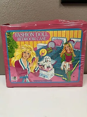 Vintage 1985 Tara Toy Fashion Doll Bedroom Large Barbie Doll Case Playhouse • $49.95