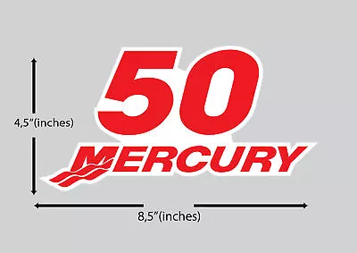 2x 1999 - 2004 Mercury 50 Hp Reproduction Outboard Decal OptiMax M50CF Stickers • $11.90