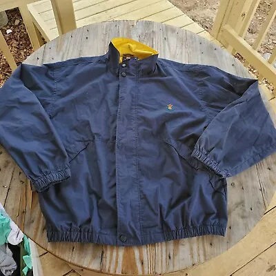 Chaps Ralph Lauren Jacket Mens XL Full Zip Button Snap Vintage Windbreaker  • $29.99