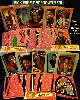 1984 Michael Jackson Series 1 & 2 Trading Cards / Stickers Or Sets  U-PICK-1 • $1