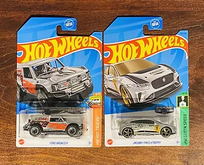 Hot Wheels 2023 ZAMAC 2 CAR LOT - Ford Bronco R & Jaguar I-Pace ETrophy • $5.99