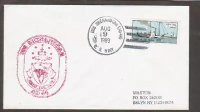 USS Shenandoah AD 44 August 9 1989 (N37269) Rubber Stamped Cachet • $3.50