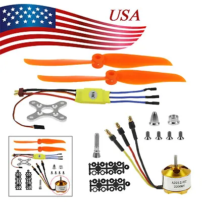 2200KV Brushless Motor 2212-6+Free Mount For RC Plane Helicopter+30A ESC Detect • $18.74