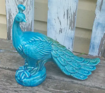 $32 • Buy Vintage Torquoise Ceramic Peacock