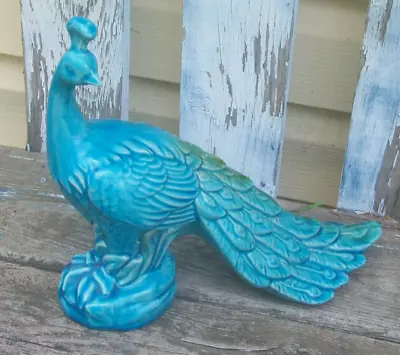 $32 • Buy Vintage Torquoise Ceramic Peacock