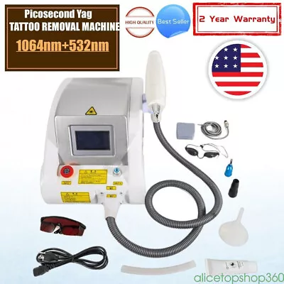 Q-Switch Tattoo Remover YAG Laser Eyebrow Pigment Removal Face Beauty Machine • $541