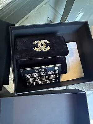 New Chanel Velvet Wallet Purse • $850
