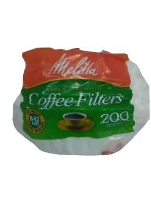 2 Pack Melitta 8 To 12 Cup White Coffee Basket Filters 200 Ct (400 Count Total)  • $12.99