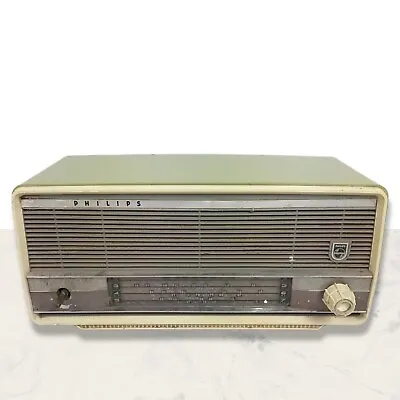 Philips Futura Valve Radio Atomic Mid Century Olive Green Transistor 60s Vintage • $90